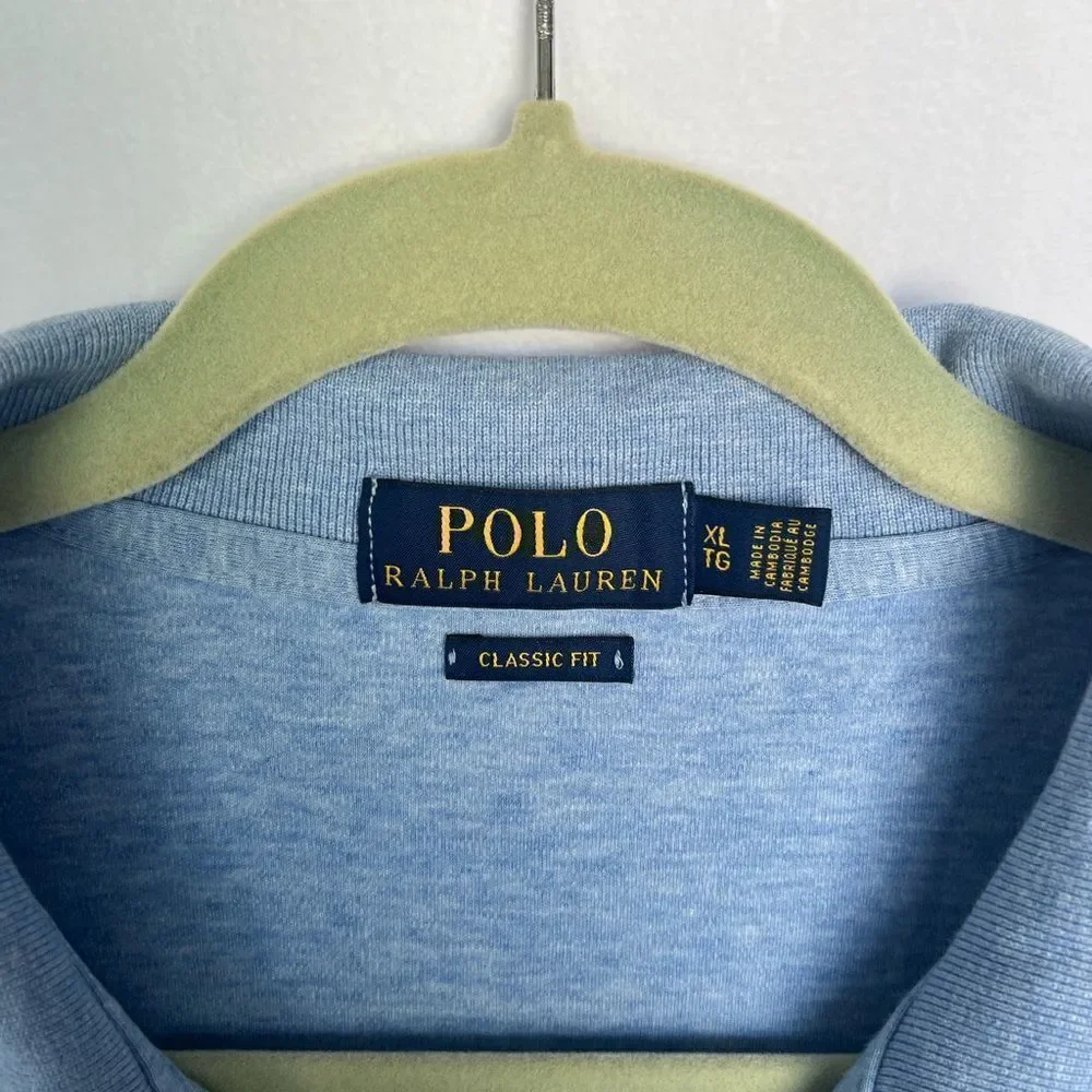Polo Ralph Lauren classic fit short sleeve polo shirt size XL blue